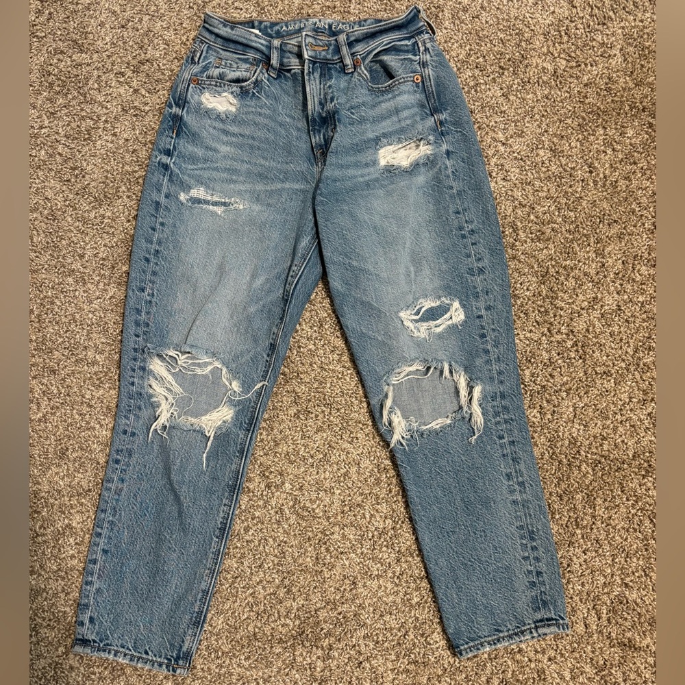 American Eagle Ripped Mom Jeans
